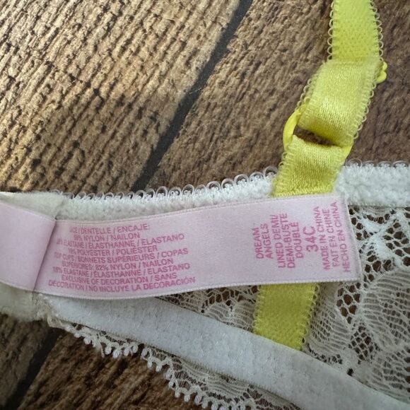 Victoria's Secret Dream Angels Lined Demi Bra BLING 34C - Picture 7 of 10